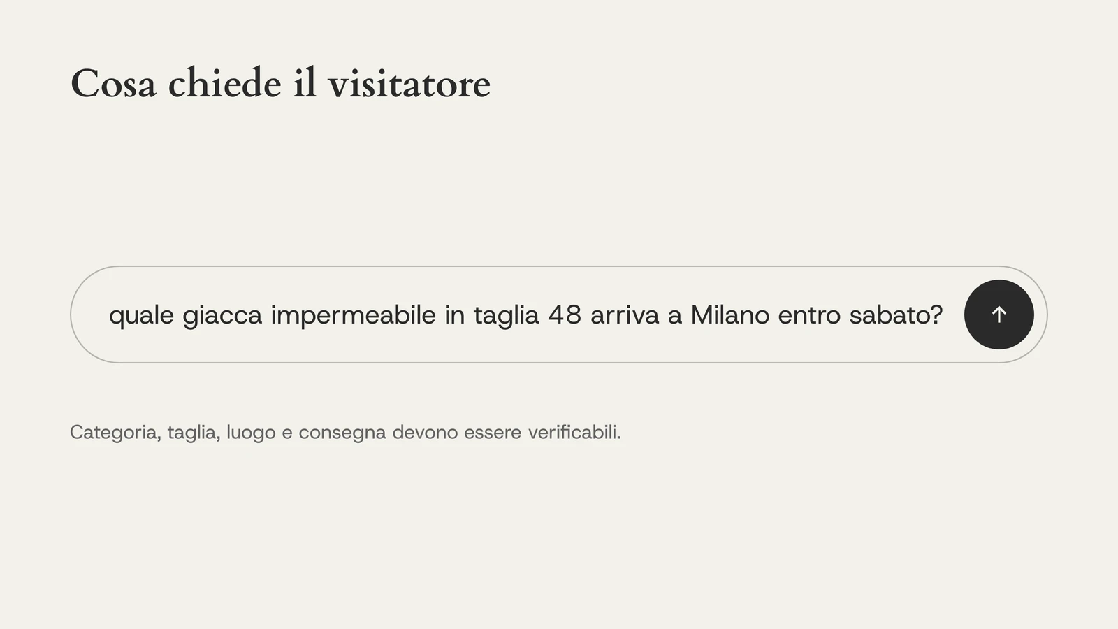 Cosa chiede il visitatore
