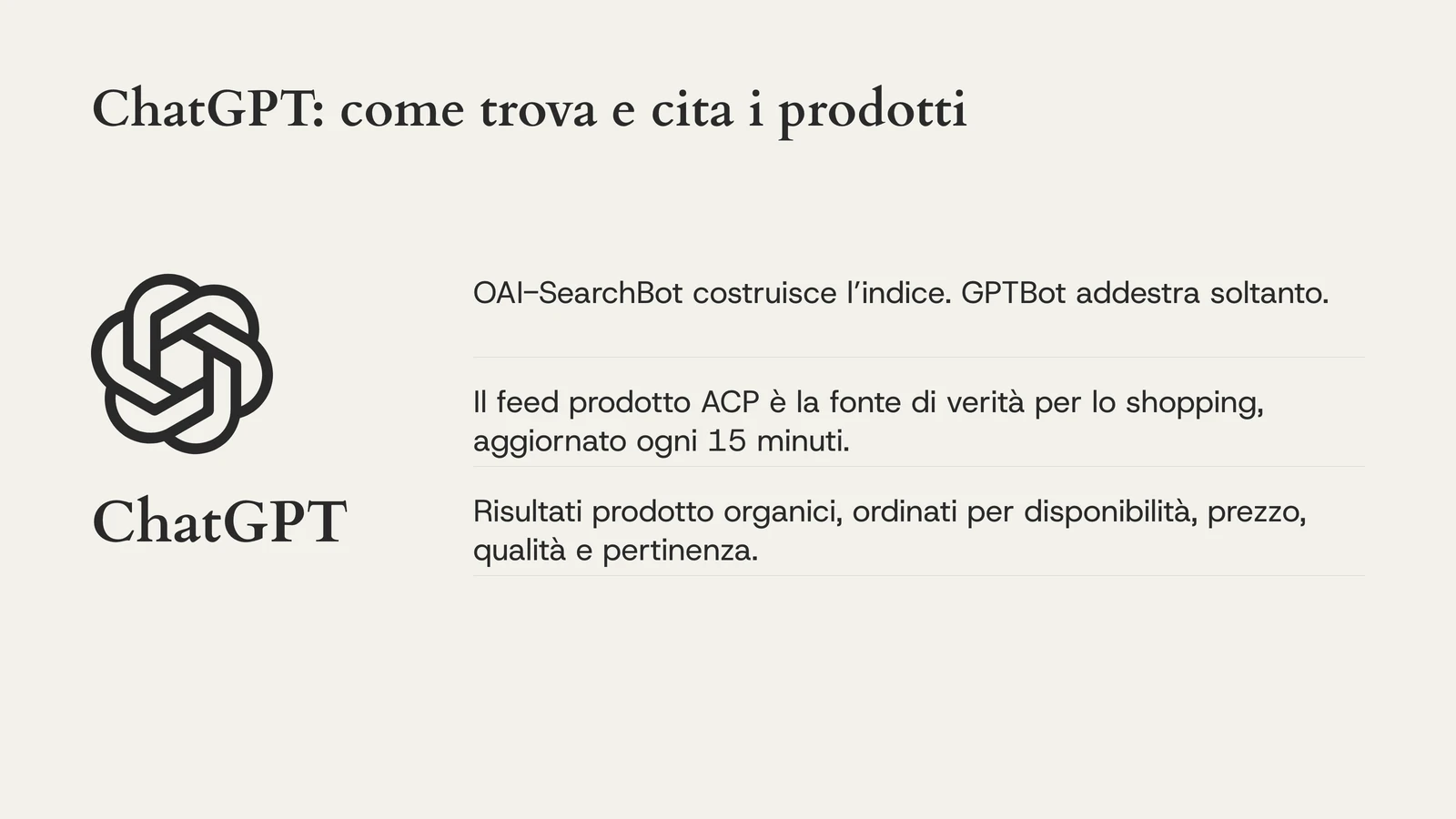 ChatGPT: come trova e cita i prodotti